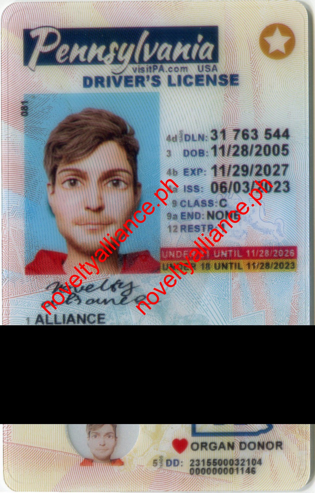 PENNSYLVANIA NEW U21 2022 FULLY POLYCARD
